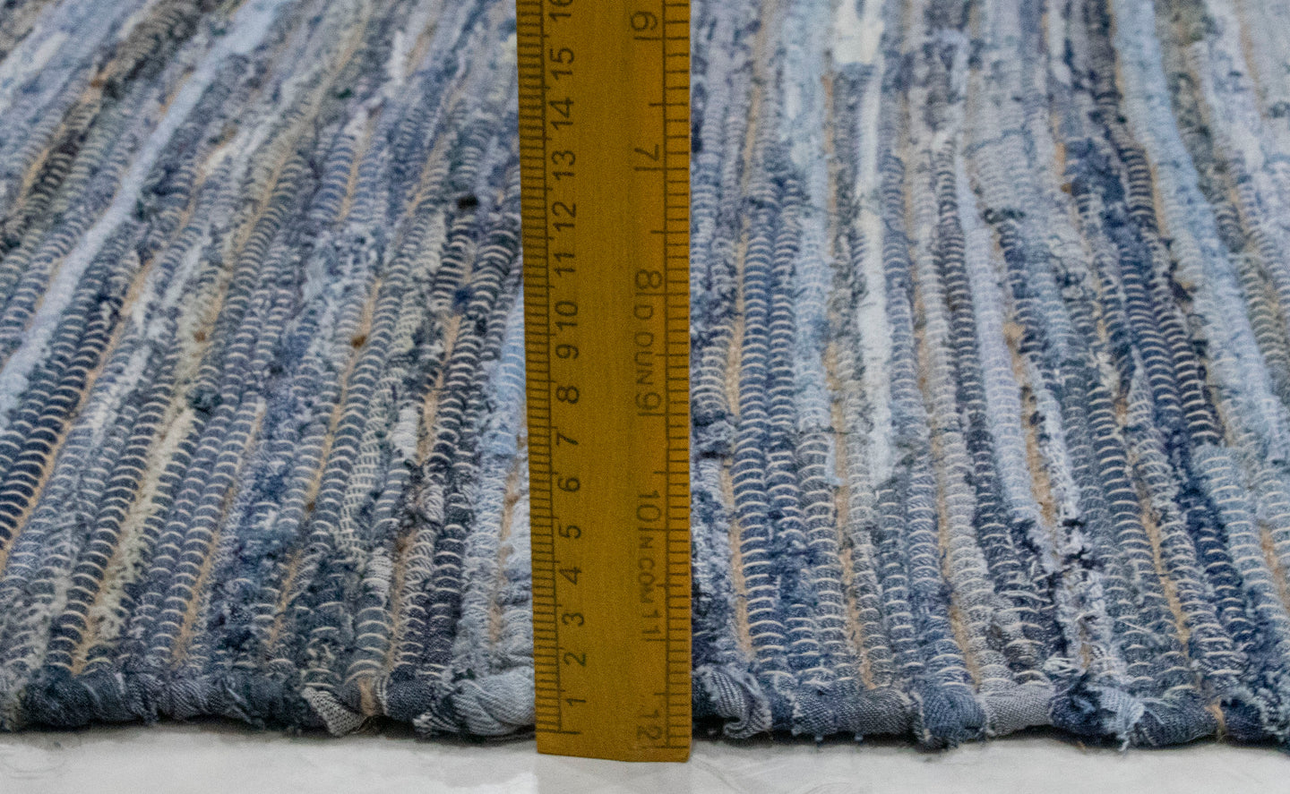 Blue Denim Cotton Kilim Rug